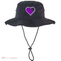 Purple Basketball Heart For Basketball Lovers Funny Gift Bucket Hat thumb 0