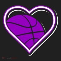 Purple Basketball Heart For Basketball Lovers Funny Gift Hat thumb 2