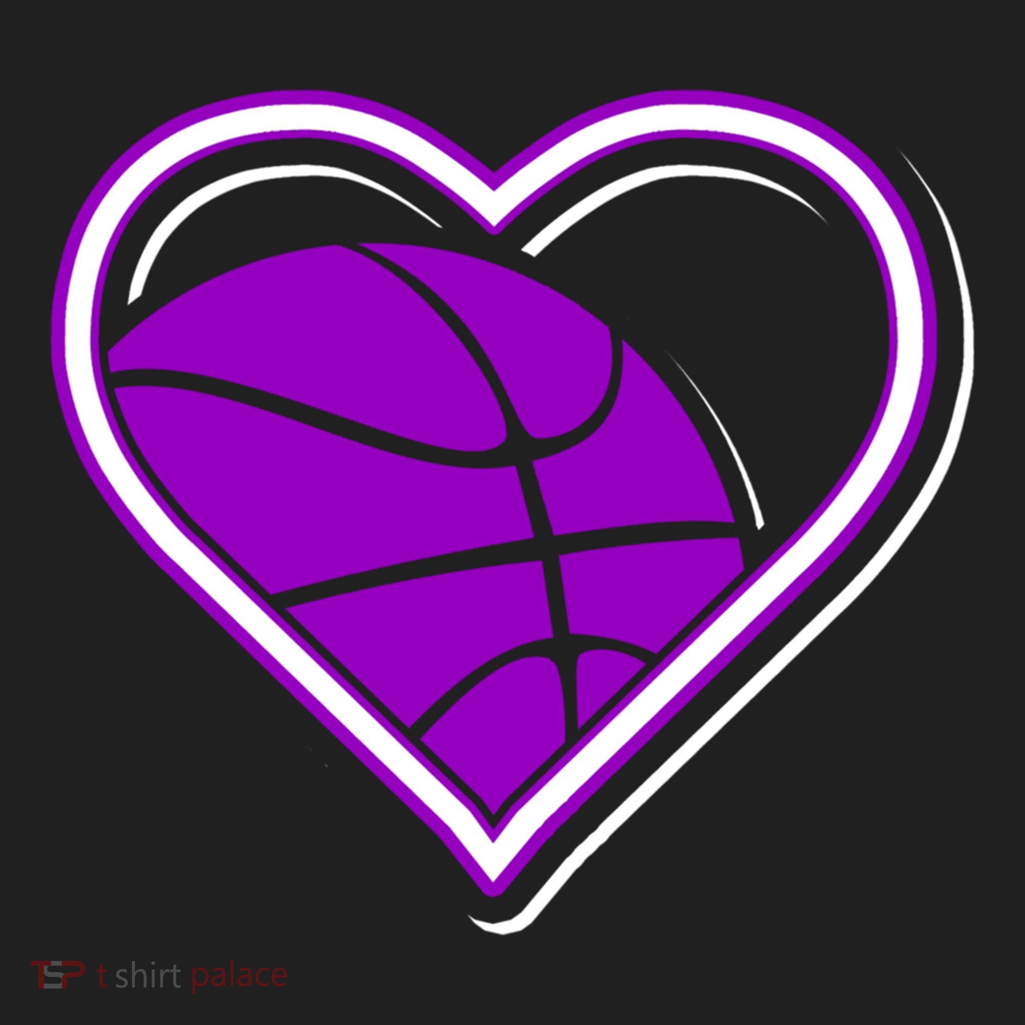 Purple Basketball Heart For Basketball Lovers Funny Gift Hat