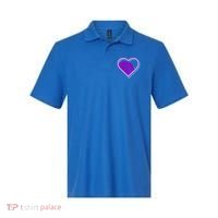 Purple Basketball Heart For Basketball Lovers Funny Gift Polo thumb 0