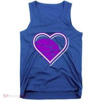 Purple Basketball Heart For Basketball Lovers Funny Gift Tank Top thumb 0