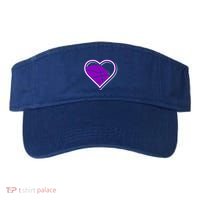 Purple Basketball Heart For Basketball Lovers Funny Gift Visor thumb 0
