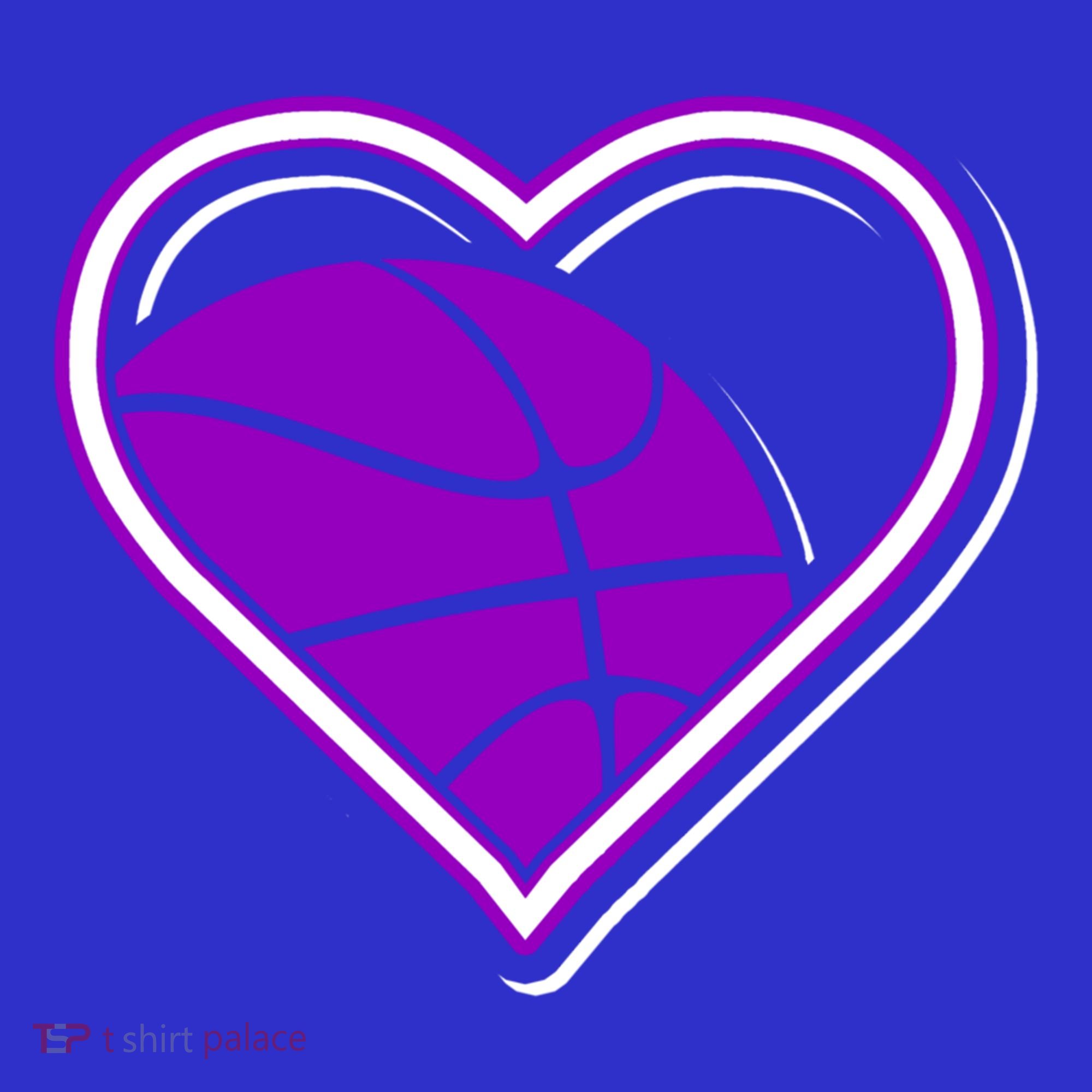 Purple Basketball Heart For Basketball Lovers Funny Gift Visor