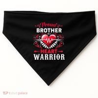 Proud Brother Heart Warrior Chd Awareness Congenital Defect USA-Made Doggie Bandana thumb 0