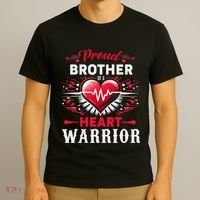 Proud Brother Heart Warrior Chd Awareness Congenital Defect T-Shirt thumb 3