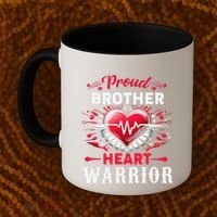 Proud Brother Heart Warrior Chd Awareness Congenital Defect Coffee Mug thumb 2
