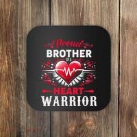 Proud Brother Heart Warrior Chd Awareness Congenital Defect Coaster thumb 0