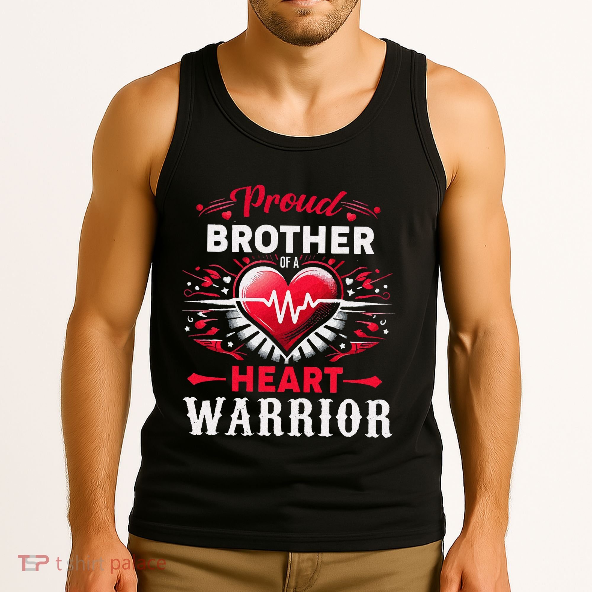 Proud Brother Heart Warrior Chd Awareness Congenital Defect Tank Top