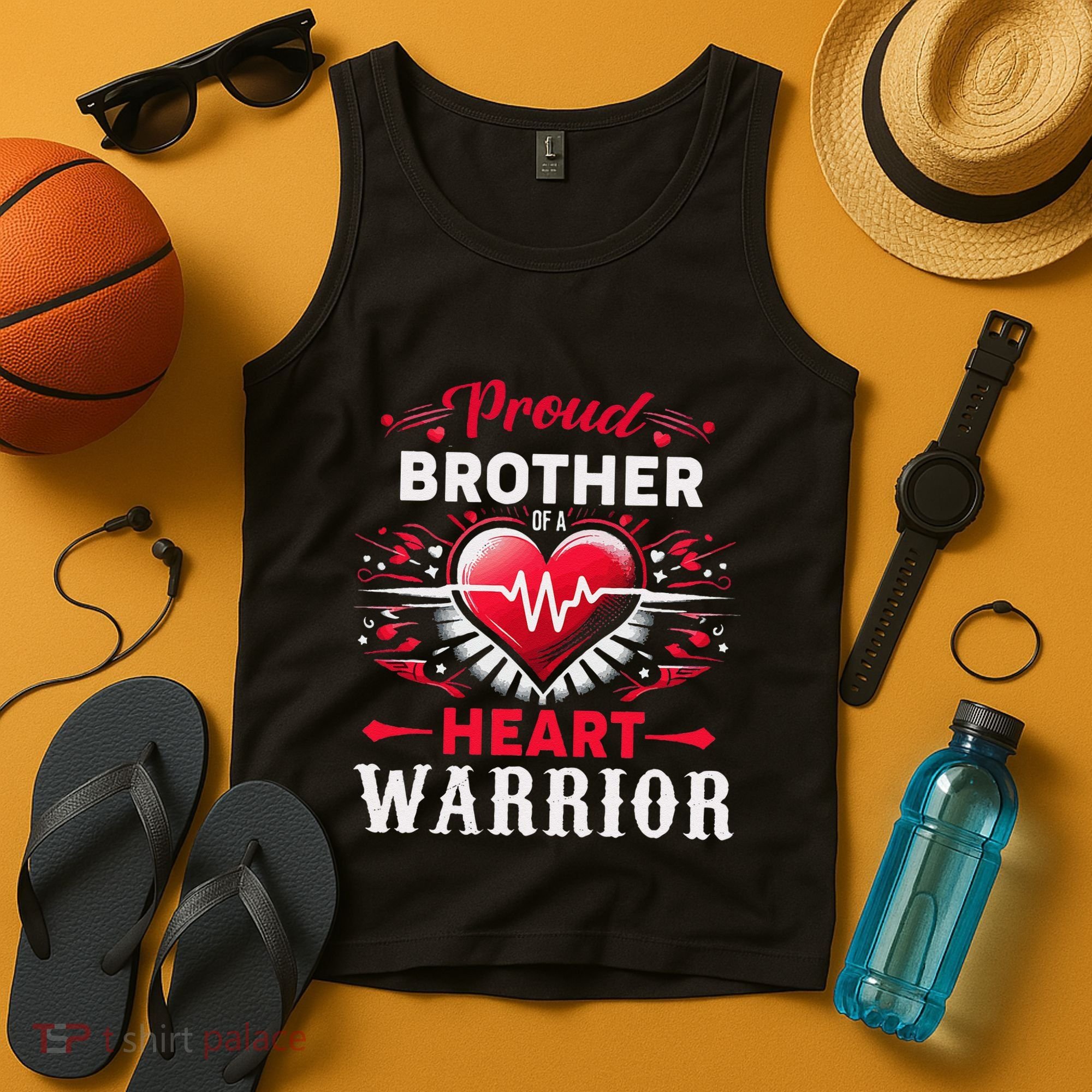 Proud Brother Heart Warrior Chd Awareness Congenital Defect Tank Top