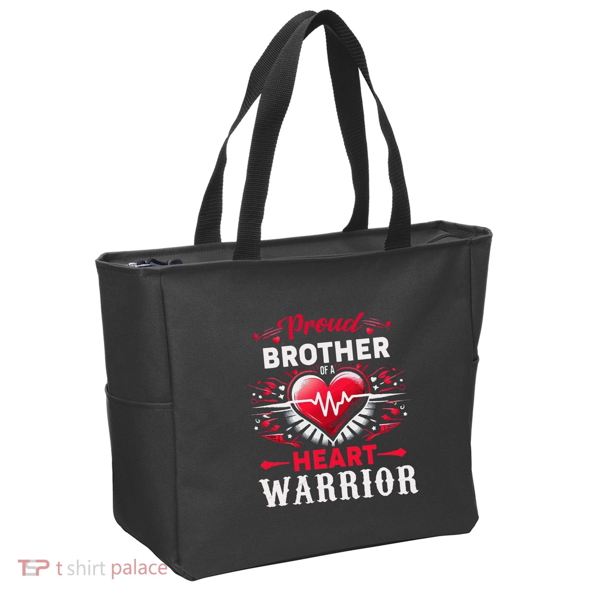 Proud Brother Heart Warrior Chd Awareness Congenital Defect Tote Bag