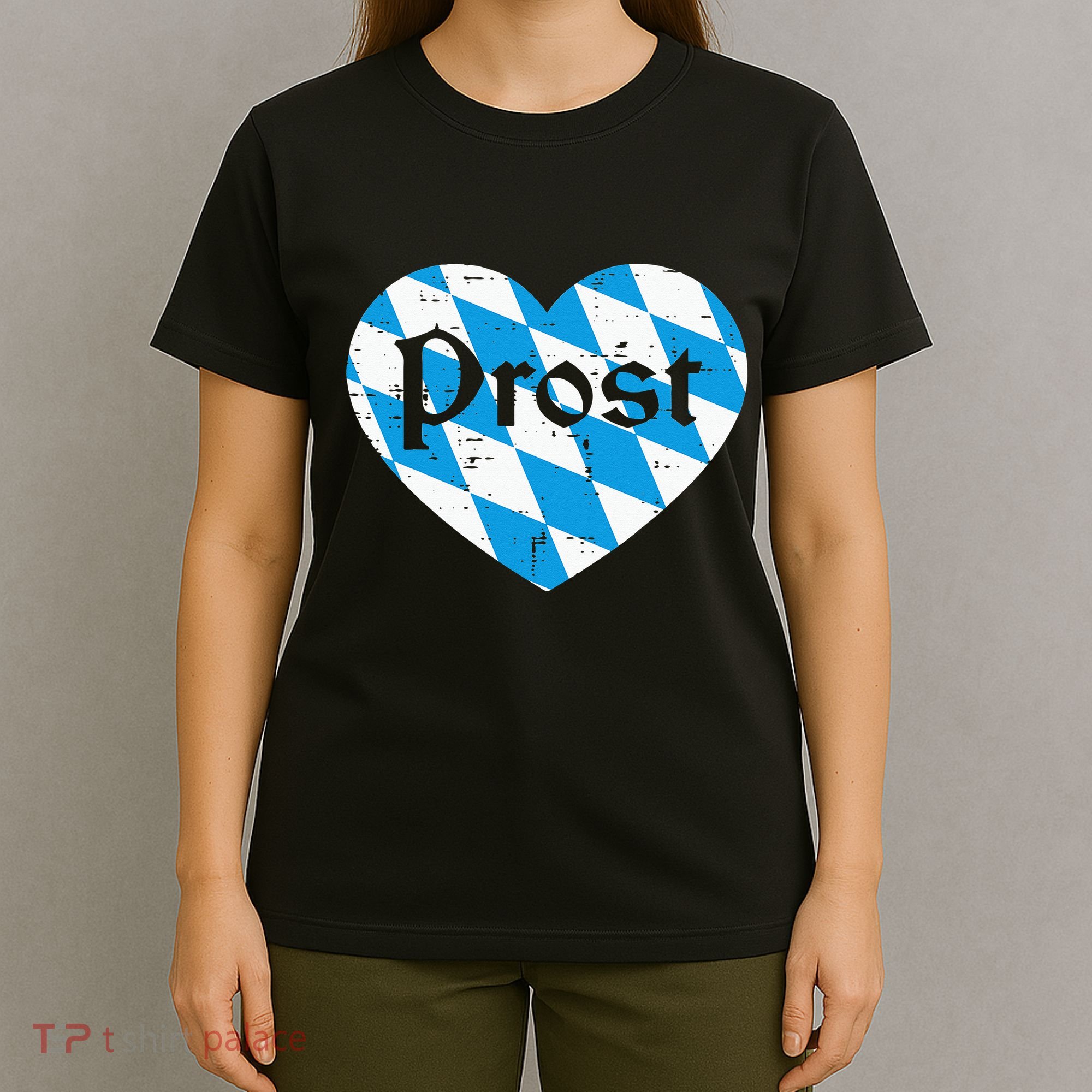 Prost Bavarian Heart Cute Oktoberfest T-Shirt