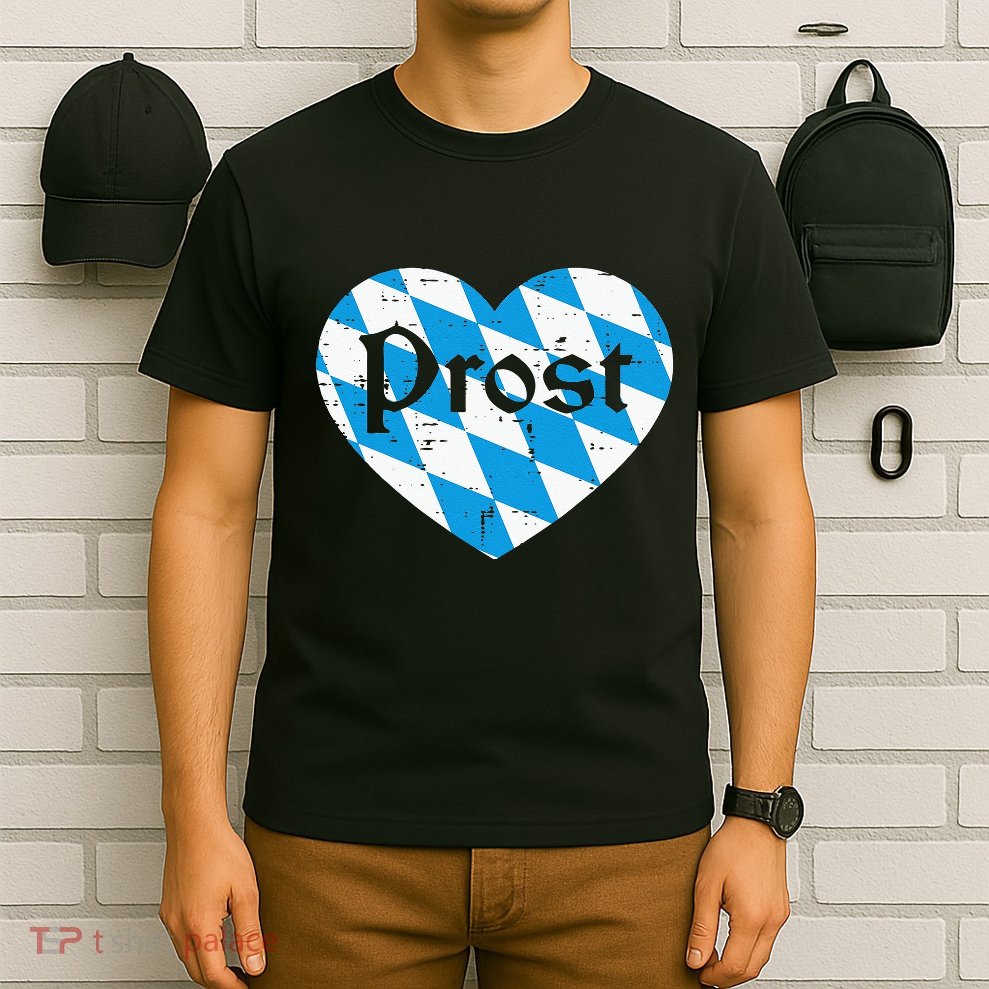 Prost Bavarian Heart Cute Oktoberfest T-Shirt