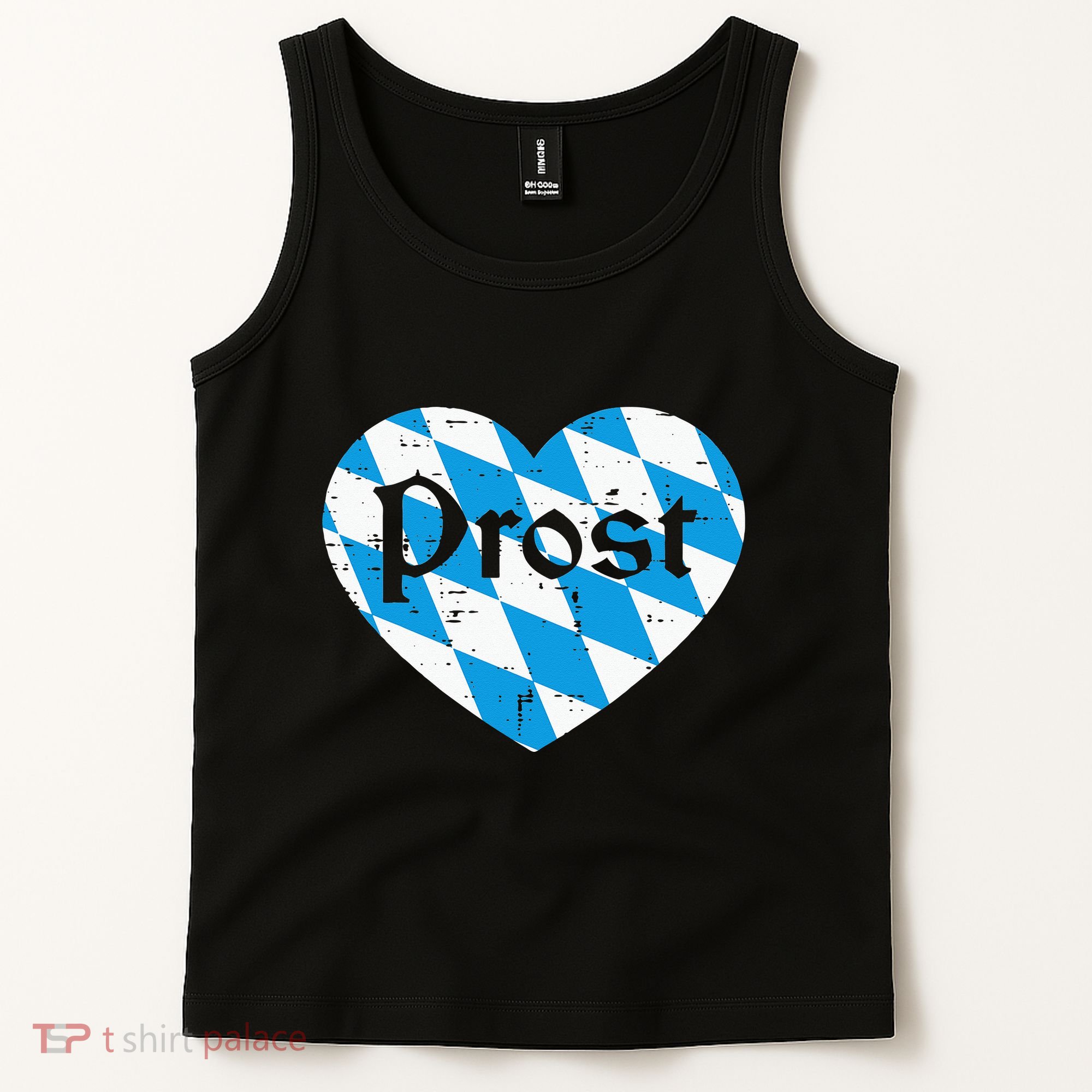 Prost Bavarian Heart Cute Oktoberfest Tank Top