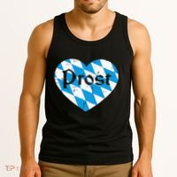 Prost Bavarian Heart Cute Oktoberfest Tank Top thumb 3