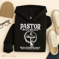 Pastor Because Hardcore Devil Stomping Ninja IsnT An Offici Hoodie thumb 4