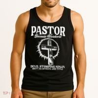 Pastor Because Hardcore Devil Stomping Ninja IsnT An Offici Tank Top thumb 3