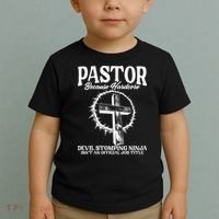 Pastor Because Hardcore Devil Stomping Ninja IsnT An Offici Toddler T-Shirt thumb 2