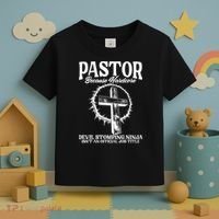 Pastor Because Hardcore Devil Stomping Ninja IsnT An Offici Toddler T-Shirt thumb 3