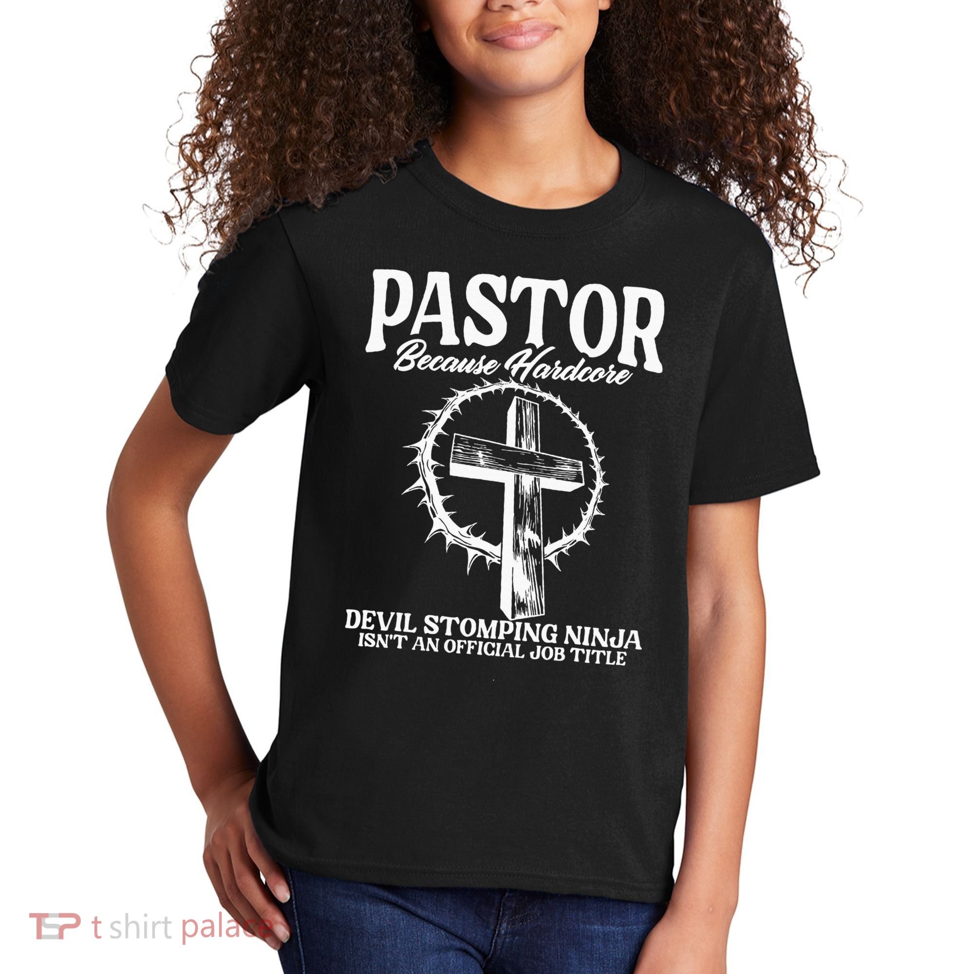 Pastor Because Hardcore Devil Stomping Ninja IsnT An Offici Kids T-Shirt