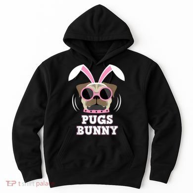Pugs Bunny Happy Easter Puggy Pug Lover Easter Bunny Dog Hoodie