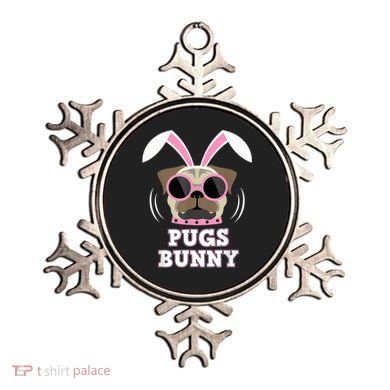 Pugs Bunny Happy Easter Puggy Pug Lover Easter Bunny Dog Ornament