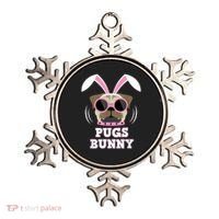 Pugs Bunny Happy Easter Puggy Pug Lover Easter Bunny Dog Ornament thumb 0