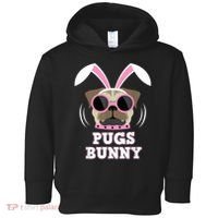 Pugs Bunny Happy Easter Puggy Pug Lover Easter Bunny Dog Toddler Hoodie thumb 0