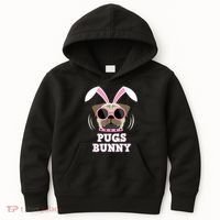 Pugs Bunny Happy Easter Puggy Pug Lover Easter Bunny Dog Kids Hoodie thumb 0