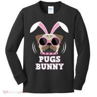 Pugs Bunny Happy Easter Puggy Pug Lover Easter Bunny Dog Kids Long Sleeve Shirt thumb 0