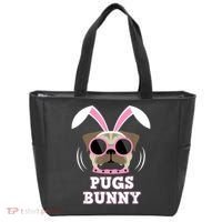 Pugs Bunny Happy Easter Puggy Pug Lover Easter Bunny Dog Tote Bag thumb 0