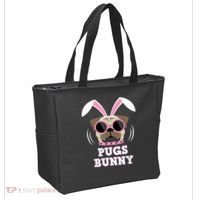 Pugs Bunny Happy Easter Puggy Pug Lover Easter Bunny Dog Tote Bag thumb 2