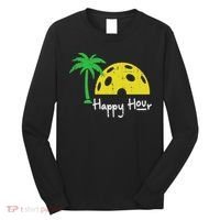 Pickle Ball Happy Hour Palm Tree Pickleball Women Long Sleeve Shirt thumb 0