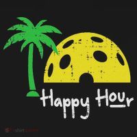 Pickle Ball Happy Hour Palm Tree Pickleball Women Sweatshirt thumb 3