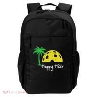 Pickle Ball Happy Hour Palm Tree Pickleball Women Backpack thumb 0
