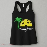 Pickle Ball Happy Hour Palm Tree Pickleball Women Women's Tank Top thumb 3