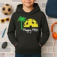 Pickle Ball Happy Hour Palm Tree Pickleball Women Kids Hoodie thumb 2