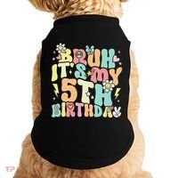 Pastel Bruh ItS My 5th Birthday 5 Year Old Birthday Doggie Tank thumb 0