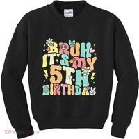 Pastel Bruh ItS My 5th Birthday 5 Year Old Birthday Kids Sweatshirt thumb 0