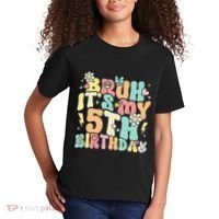Pastel Bruh ItS My 5th Birthday 5 Year Old Birthday Kids T-Shirt thumb 2
