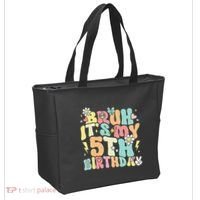 Pastel Bruh ItS My 5th Birthday 5 Year Old Birthday Tote Bag thumb 2