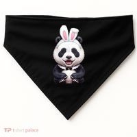Panda Bear In The Easter Bunny Costume USA-Made Doggie Bandana thumb 0