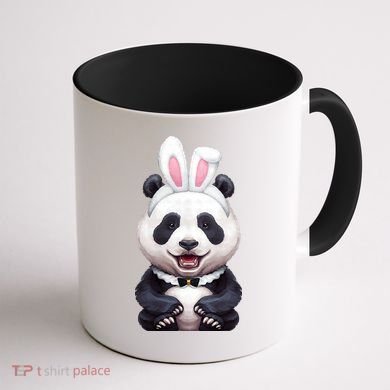 Panda Bear In The Easter Bunny Costume Coffee Mug back