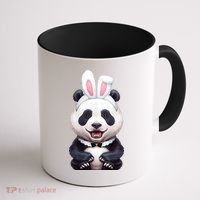 Panda Bear In The Easter Bunny Costume Coffee Mug thumb 1