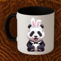 Panda Bear In The Easter Bunny Costume Coffee Mug thumb 2