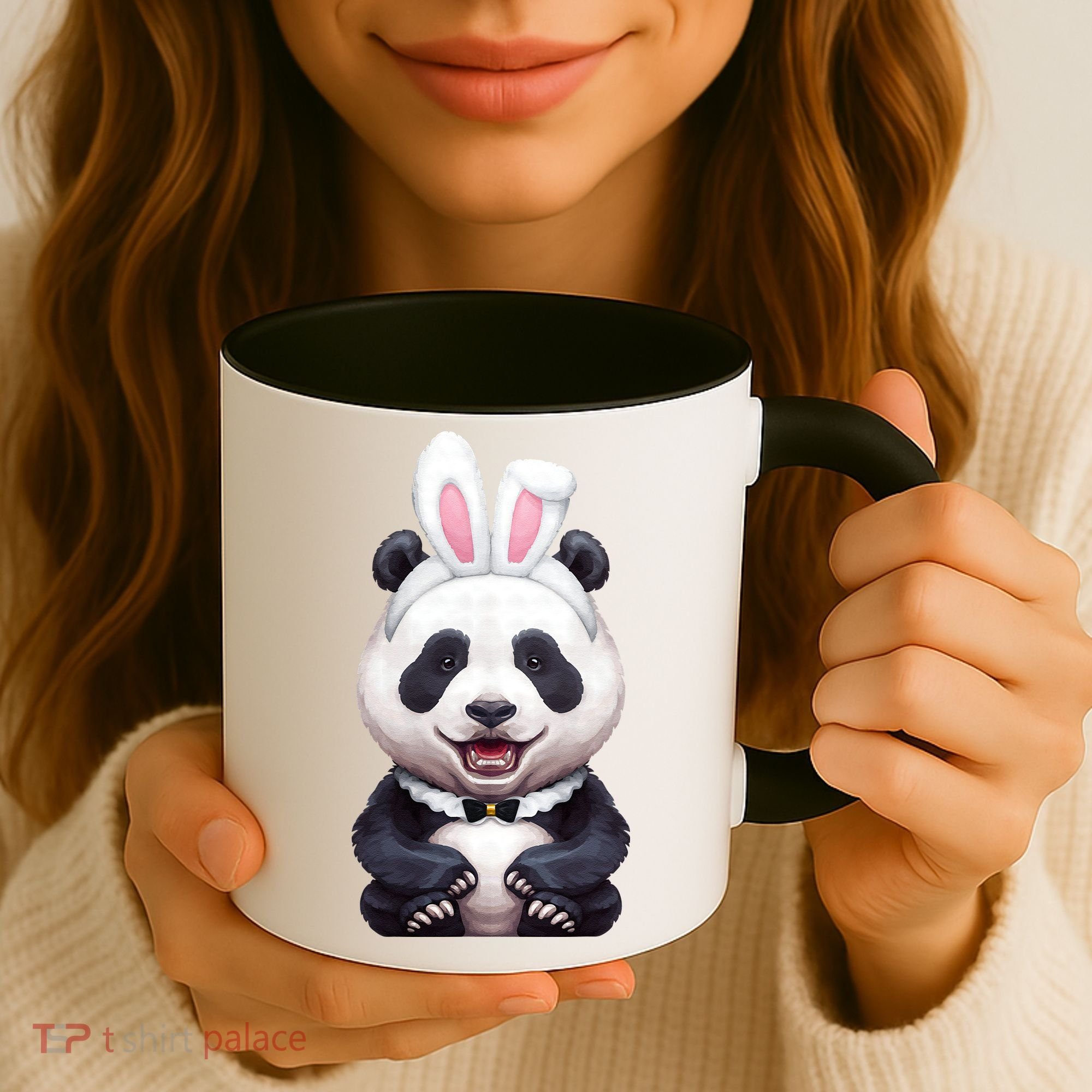 Panda Bear In The Easter Bunny Costume Coffee Mug