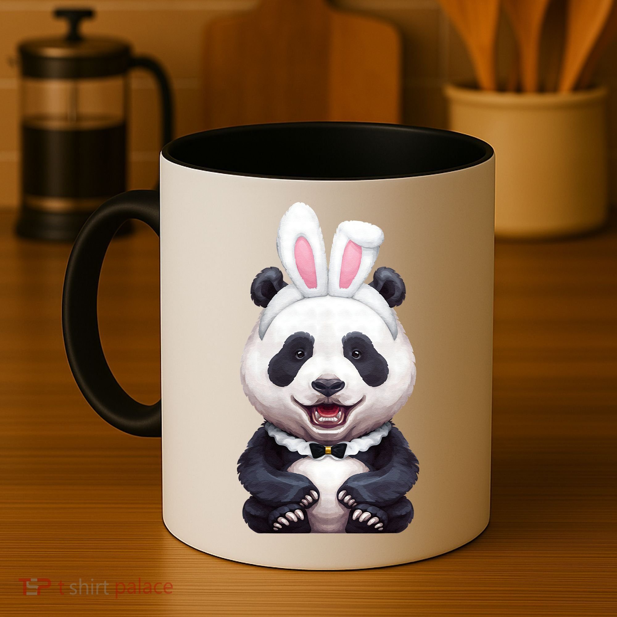 Panda Bear In The Easter Bunny Costume Coffee Mug