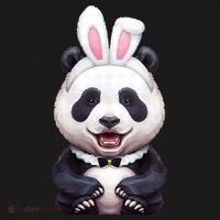 Panda Bear In The Easter Bunny Costume Pajama Set thumb 2