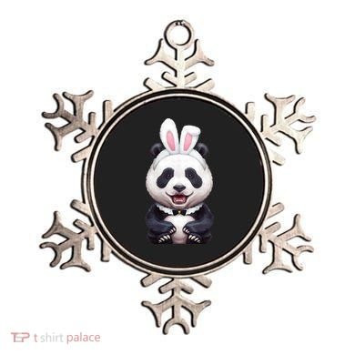 Panda Bear In The Easter Bunny Costume Ornament
