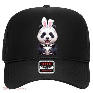 Panda Bear In The Easter Bunny Costume Hat