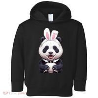 Panda Bear In The Easter Bunny Costume Toddler Hoodie thumb 0
